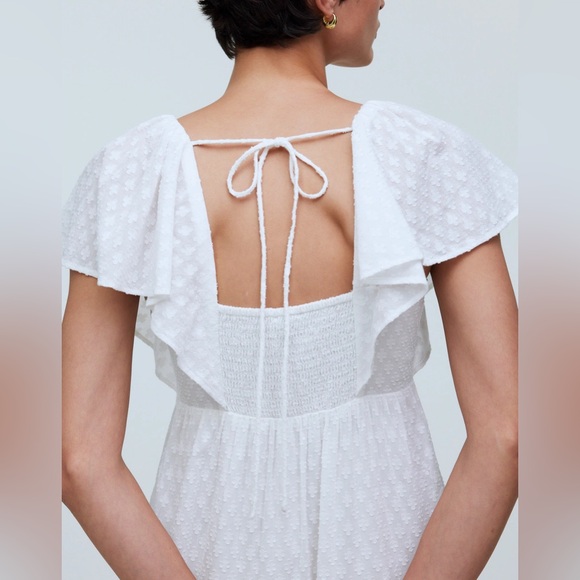 NWOT Madewell Tie-Back Flutter-Sleeve Tiered Midi Dress - Lavender- 6 - Picture 6 of 14